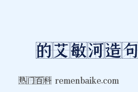 靜靜的艾敏河造句是什么意思的图片